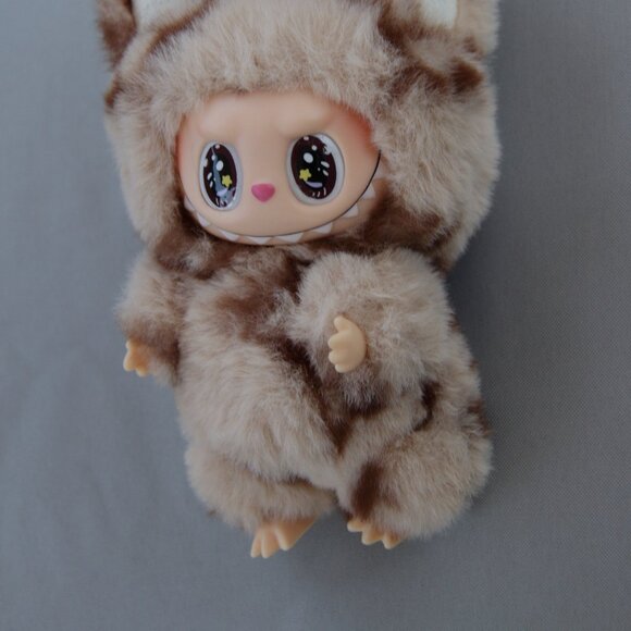 Custom Labubu Inspired The Monsters Tan Tabby Plush Pendant - Picture 2 of 6